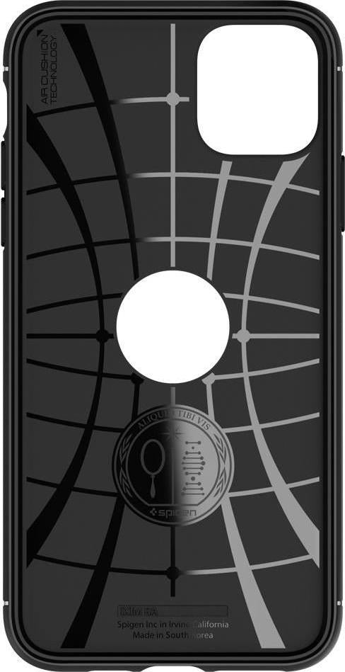 Противоударен Силиконов Калъф за iPhone 11 Pro, Spigen Rugged Armor Case, Черен (7)