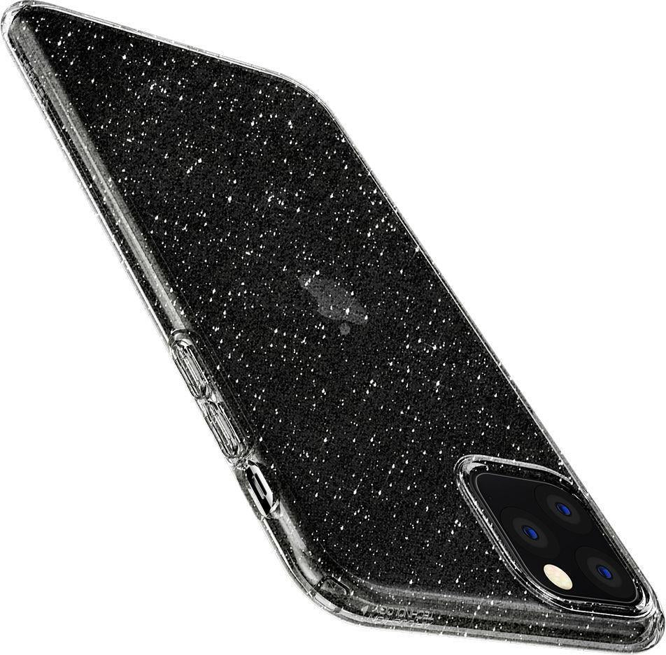 Противоударен Блестящ Калъф за iPhone 11 Pro Max, Spigen Liquid Crystal Glitter Quartz Case, Прозрачен (5)