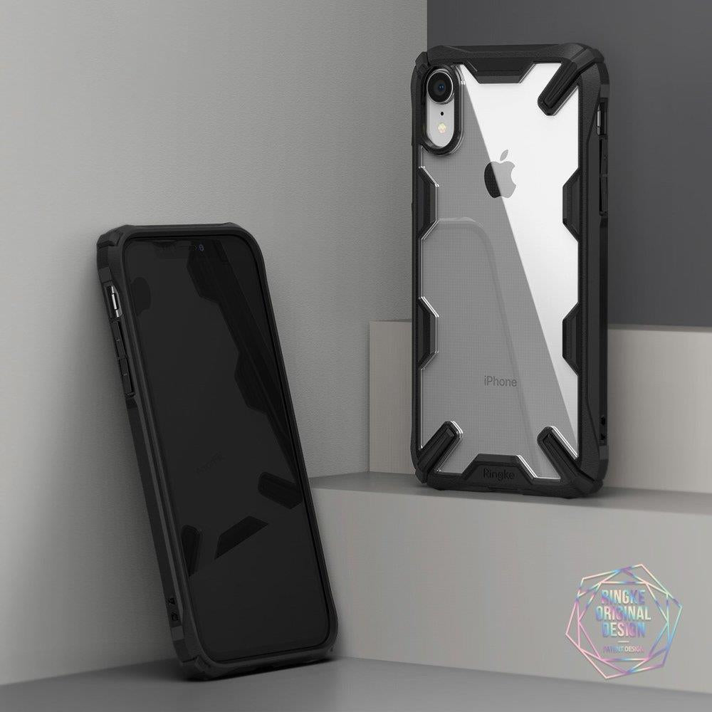 Противоударен Хибриден Калъф за iPhone XR, Ringke Fusion X Case, Черен (5)