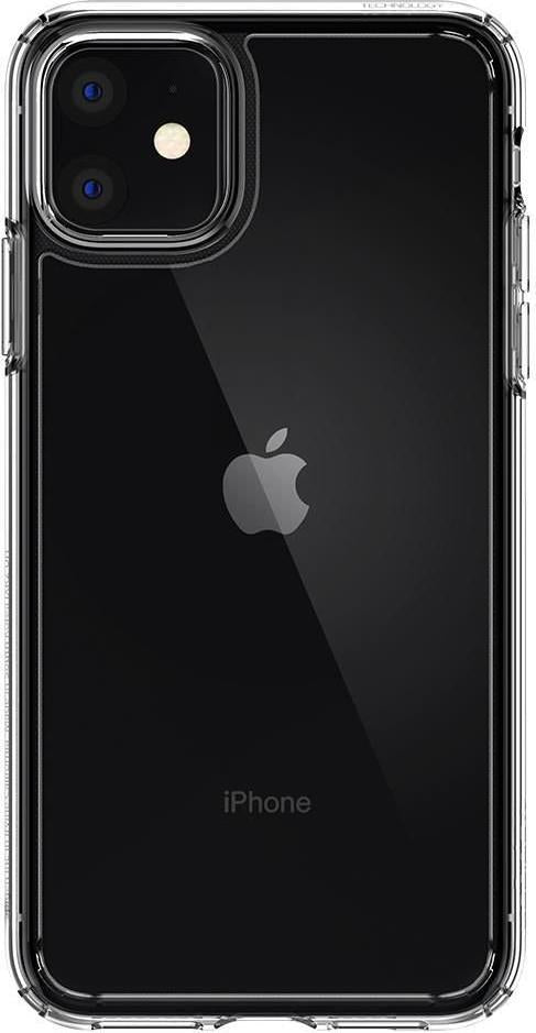 Противоударен Хибриден Калъф за iPhone 11, Spigen Ultra Hybrid Case, Прозрачен (9)
