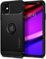 Противоударен Силиконов Калъф за iPhone 11, Spigen Rugged Armor Case, Черен