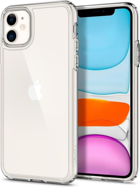 Противоударен Хибриден Калъф за iPhone 11, Spigen Ultra Hybrid Case, Прозрачен (3)