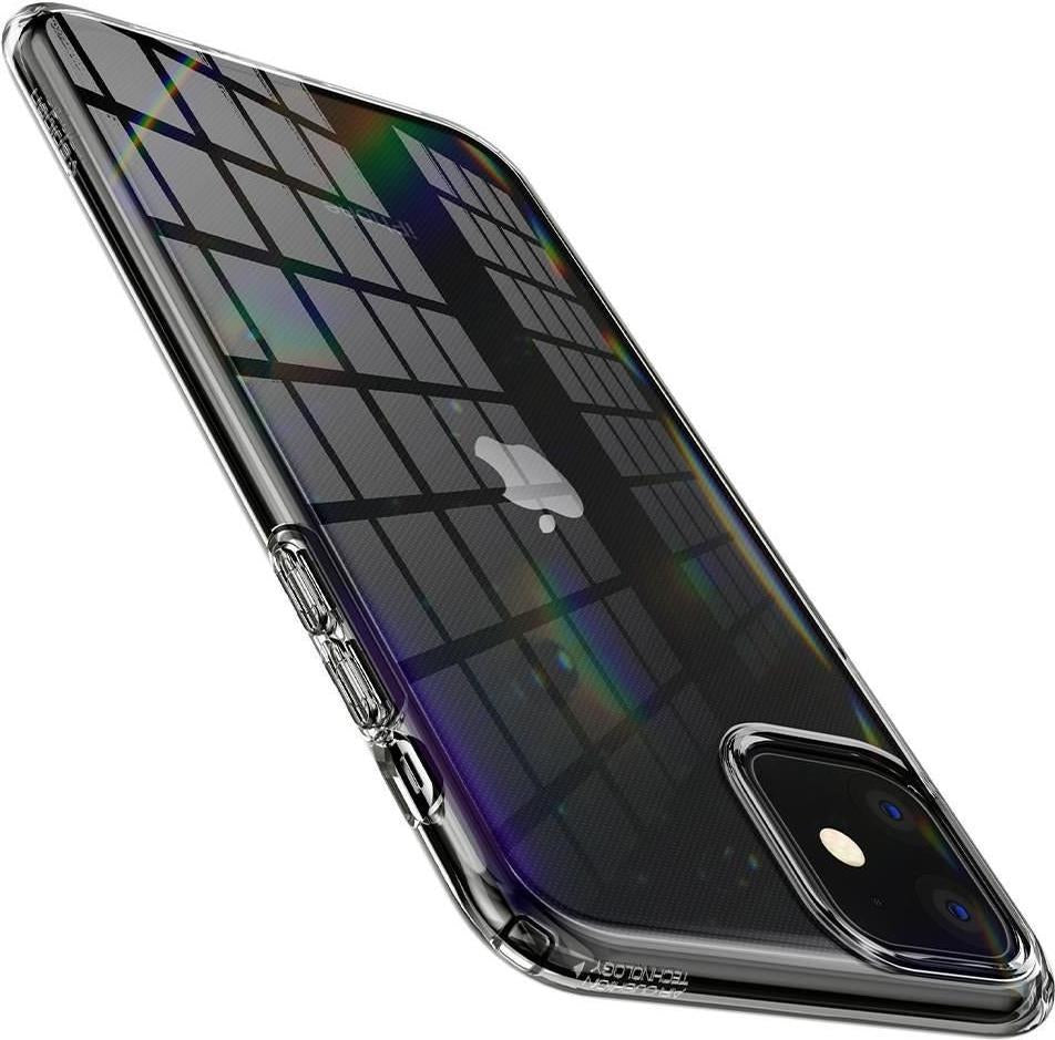 Противоударен Силиконов Калъф за iPhone 11, Spigen Liquid Crystal Case, Прозрачен (7)