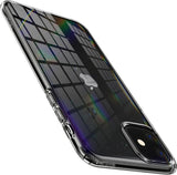 Противоударен Силиконов Калъф за iPhone 11, Spigen Liquid Crystal Case, Прозрачен (7)