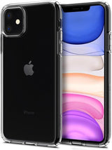 Противоударен Силиконов Калъф за iPhone 11, Spigen Liquid Crystal Case, Прозрачен (2)
