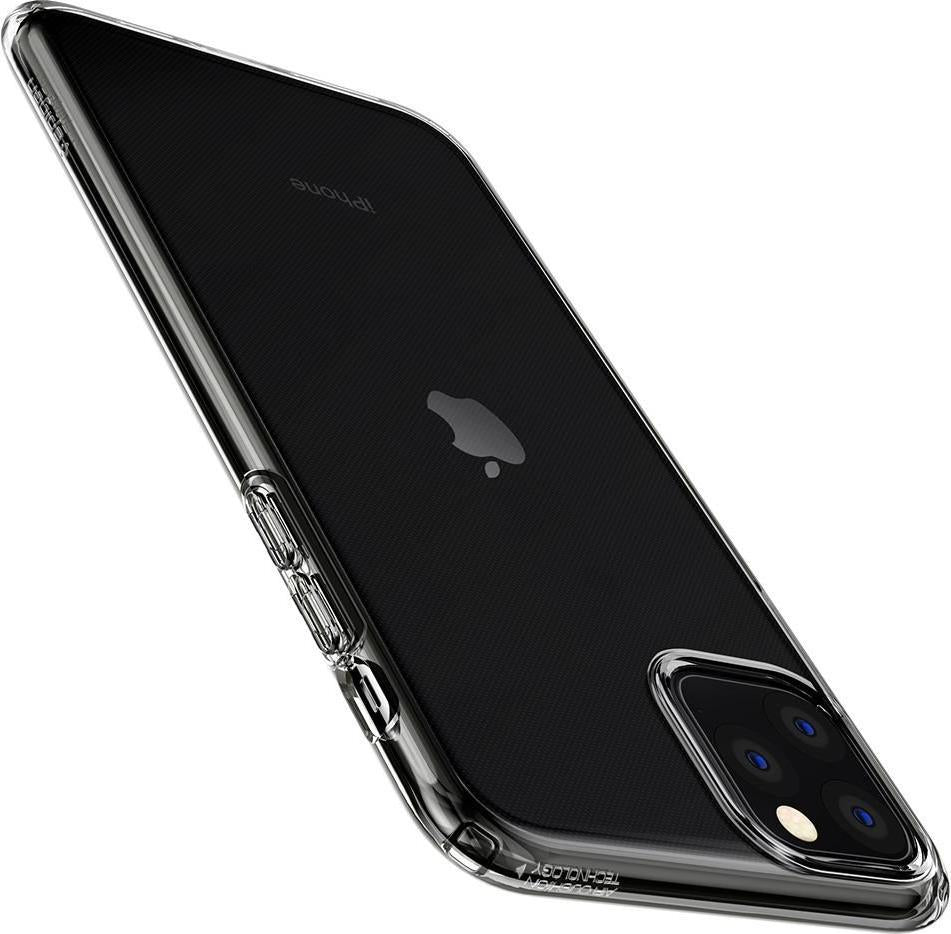 Противоударен Силиконов Калъф за iPhone 11 Pro Max, Spigen Liquid Crystal Case, Прозрачен (8)