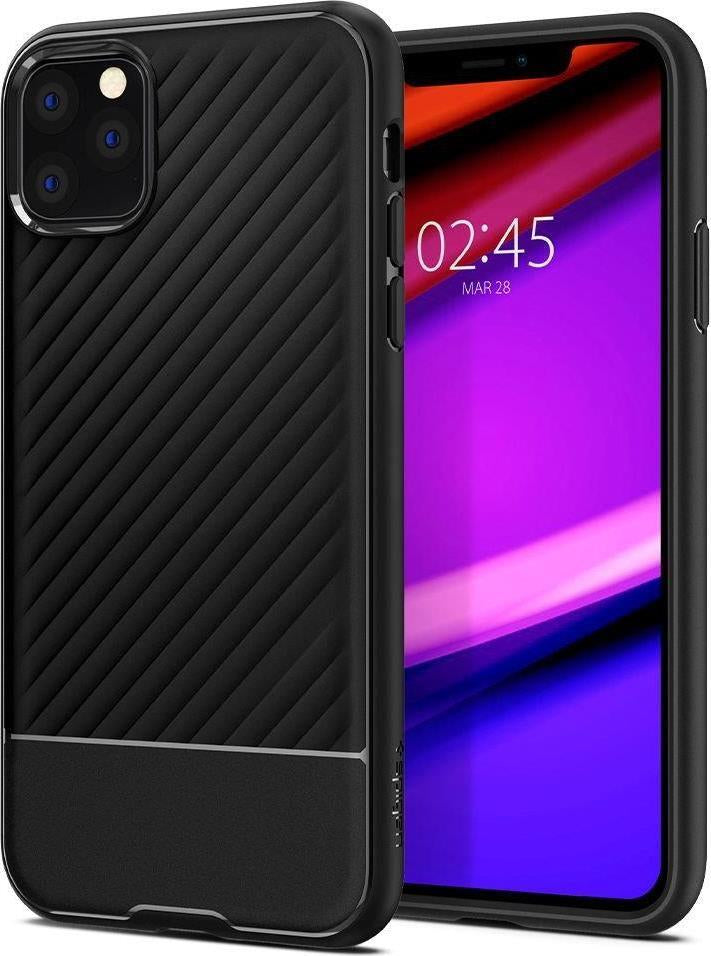 Противоударен Силиконов Калъф за iPhone 11 Pro, Spigen Core Armor Case, Черен