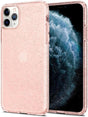 Противоударен Блестящ Калъф за iPhone 11 Pro Max, Spigen Liquid Crystal Glitter Quartz Case, Розов