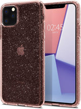 Противоударен Блестящ Калъф за iPhone 11 Pro Max, Spigen Liquid Crystal Glitter Quartz Case, Розов (2)