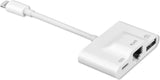 Адаптер за iPhone и iPad, 4Smarts Hub Ethernet/ USB/ Lightning, Бял (2)
