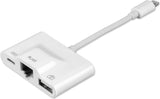 Адаптер за iPhone и iPad, 4Smarts Hub Ethernet/ USB/ Lightning, Бял (4)