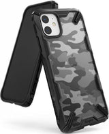 Противоударен Хибриден Калъф за iPhone 11, Ringke Fusion X Camouflage Case, Черен