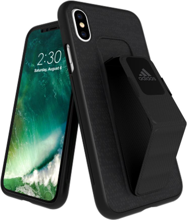 Калъф с Лента за Ръка за iPhone XS/X Adidas Grip Case, Черен (4)