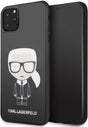 Луксозен Калъф за iPhone 11 Pro Max, Karl Lagerfeld Iconic Glitter Body Case, Черен