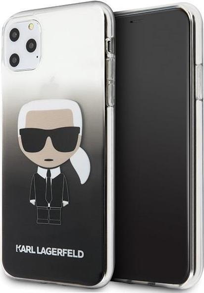 Луксозен Калъф за iPhone 11 Pro, Karl Lagerfeld Gradient Iconik Case, Черен