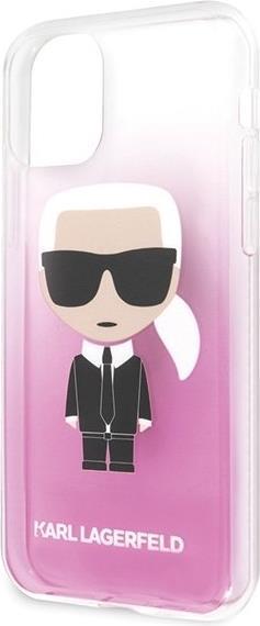 Луксозен Калъф за iPhone 11, Karl Lagerfeld Gradient Iconik Case, Розов (3)
