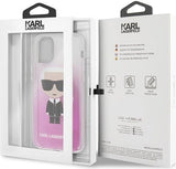 Луксозен Калъф за iPhone 11, Karl Lagerfeld Gradient Iconik Case, Розов (6)