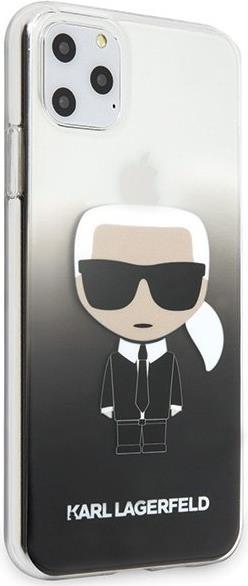 Луксозен Калъф за iPhone 11 Pro Max, Karl Lagerfeld Gradient Iconik Case, Черен (2)