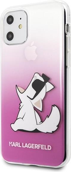 Луксозен Калъф за iPhone 11, Karl Lagerfeld Choupette Fun Case, Розов (5)