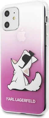 Луксозен Калъф за iPhone 11, Karl Lagerfeld Choupette Fun Case, Розов (5)