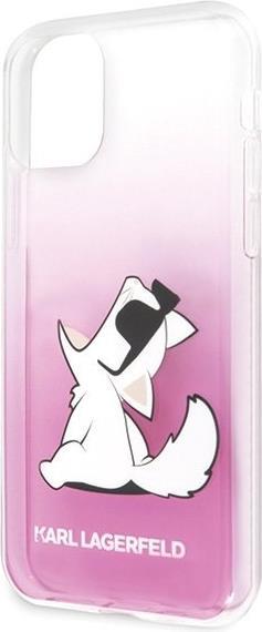 Луксозен Калъф за iPhone 11, Karl Lagerfeld Choupette Fun Case, Розов (3)