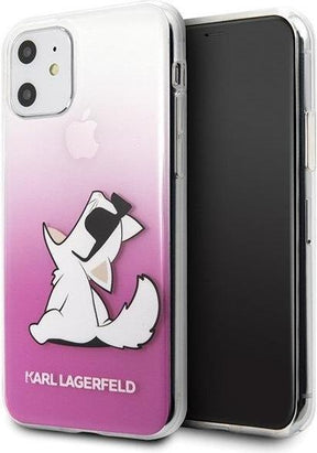 Луксозен Калъф за iPhone 11, Karl Lagerfeld Choupette Fun Case, Розов