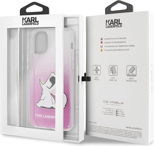 Луксозен Калъф за iPhone 11, Karl Lagerfeld Choupette Fun Case, Розов (6)