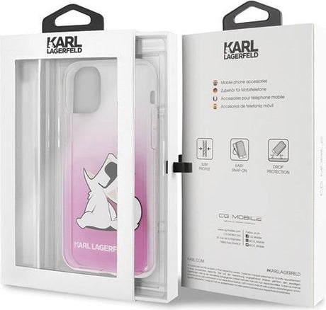 Луксозен Калъф за iPhone 11, Karl Lagerfeld Choupette Fun Case, Розов (6)
