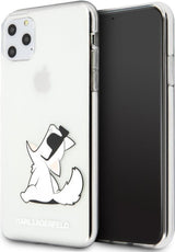 Луксозен Калъф за iPhone 11 Pro Max, Karl Lagerfeld Choupette Fun Case, Прозрачен