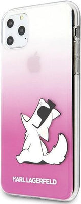 Луксозен Калъф за iPhone 11 Pro Max, Karl Lagerfeld Choupette Fun Case, Розов (5)