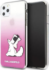 Луксозен Калъф за iPhone 11 Pro Max, Karl Lagerfeld Choupette Fun Case, Розов