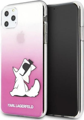 Луксозен Калъф за iPhone 11 Pro Max, Karl Lagerfeld Choupette Fun Case, Розов