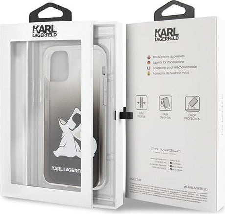 Луксозен Калъф за iPhone 11 Pro Max, Karl Lagerfeld Choupette Fun Case, Черен (6)