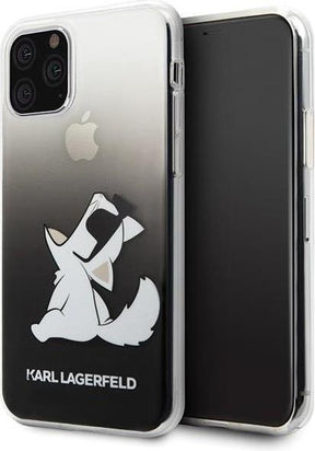 Луксозен Калъф за iPhone 11 Pro, Karl Lagerfeld Choupette Fun Case, Черен