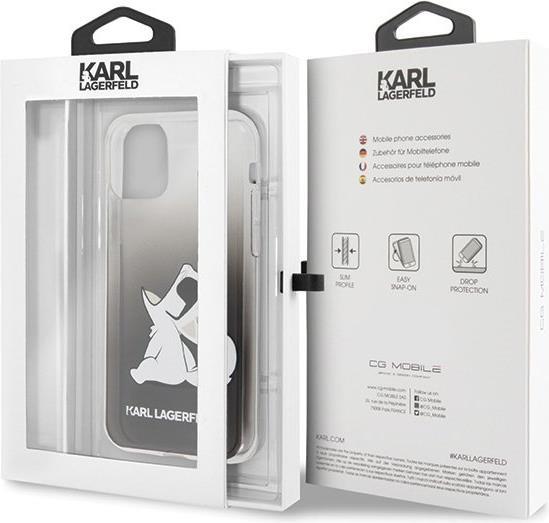 Луксозен Калъф за iPhone 11 Pro, Karl Lagerfeld Choupette Fun Case, Черен (6)