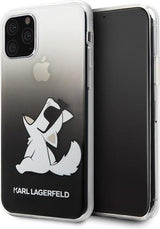 Луксозен Калъф за iPhone 11 Pro Max, Karl Lagerfeld Choupette Fun Case, Черен