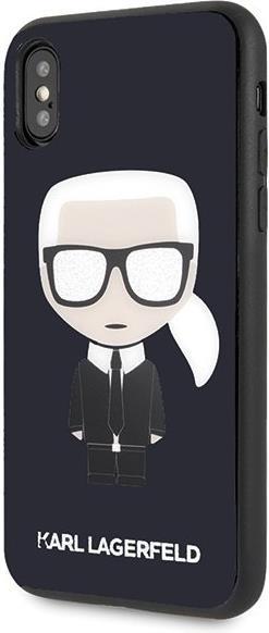 Луксозен Калъф за iPhone XS/X, Karl Lagerfeld Iconic Glitter, Karl Case, Черен (3)