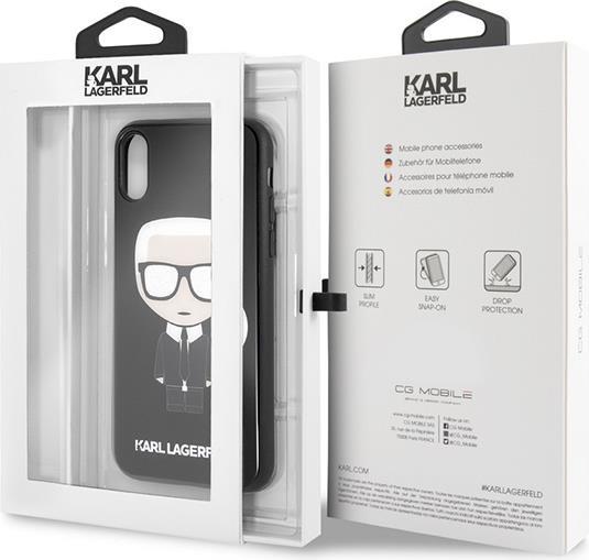 Луксозен Калъф за iPhone XS/X, Karl Lagerfeld Iconic Glitter, Karl Case, Черен (6)