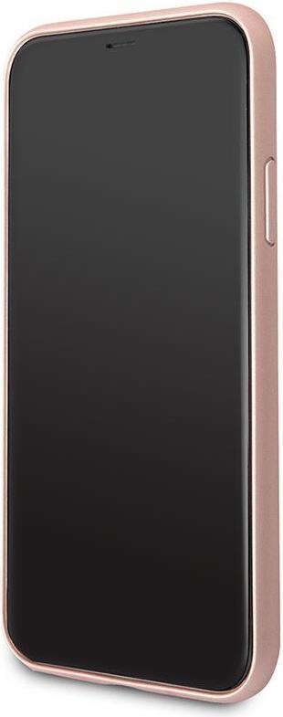 Луксозен Кожен Калъф за iPhone XS/X, Guess Leather Case, Розов (6)