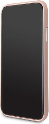Луксозен Кожен Калъф за iPhone XS/X, Guess Leather Case, Розов (6)