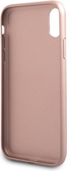 Луксозен Кожен Калъф за iPhone XS/X, Guess Leather Case, Розов (4)