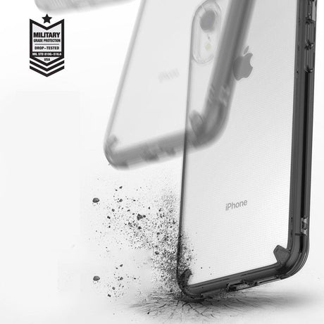 Противоударен Хибриден Калъф за iPhone XR, Ringke Fusion Case Grey, Сив (2)