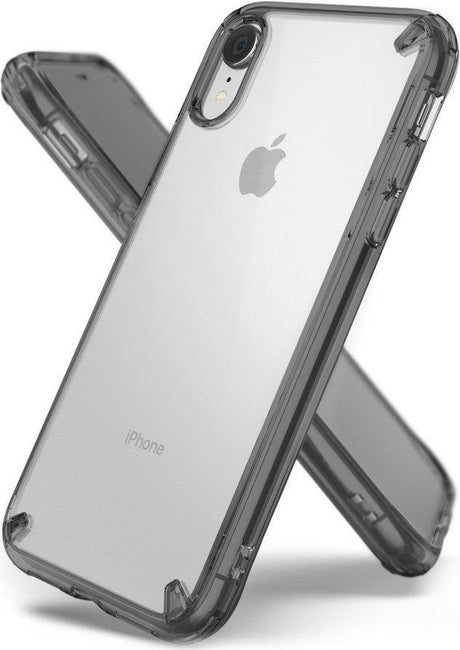 Противоударен Хибриден Калъф за iPhone XR, Ringke Fusion Case Grey, Сив