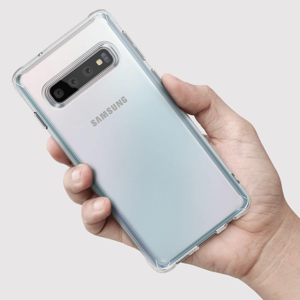 Противоударен Хибриден Калъф за Samsung S10 Plus, Ringke Fusion Case, Прозрачен (3)