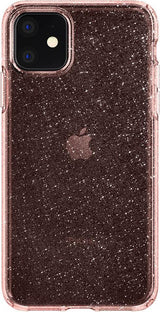 Противоударен Блестящ Калъф за iPhone 11, Spigen Liquid Crystal Glitter Quartz Case, Розов (7)