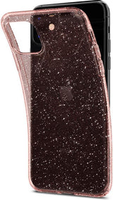 Противоударен Блестящ Калъф за iPhone 11, Spigen Liquid Crystal Glitter Quartz Case, Розов (4)