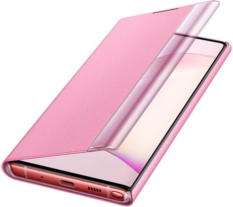 Оригинален Активен Калъф за Samsung Note 10 Clear View Cover Book Case Ef-Zn970cpe, Розов (2)