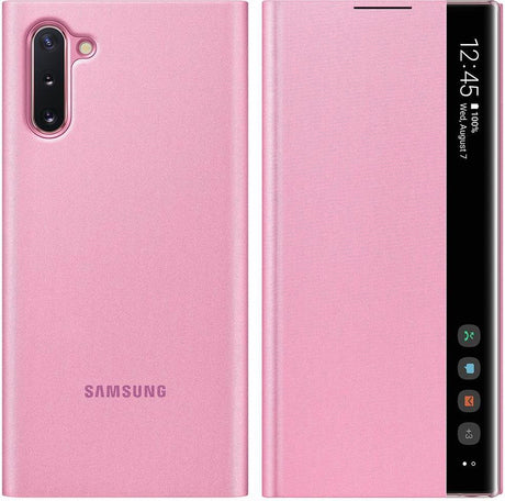 Оригинален Активен Калъф за Samsung Note 10 Clear View Cover Book Case Ef-Zn970cpe, Розов (3)