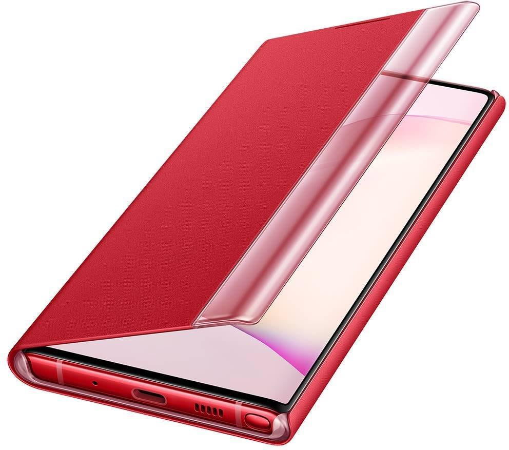 Оригинален Активен Калъф за Samsung Note 10 Clear View Cover Book Case Ef-Zn970cre, Червен (2)
