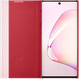 Оригинален Активен Калъф за Samsung Note 10 Clear View Cover Book Case Ef-Zn970cre, Червен (3)